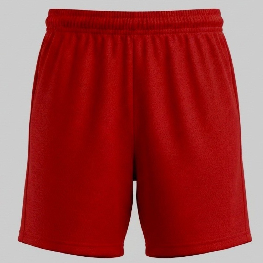 Athletic Works Athletic Shorts Men L (36-38) Red Elastic Waist Mesh